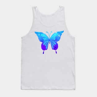 Watercolor Blue Butterfly Art Tank Top